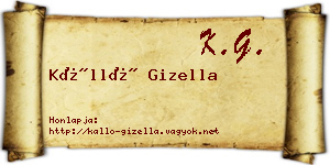 Kálló Gizella névjegykártya