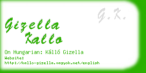 gizella kallo business card