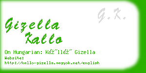 gizella kallo business card